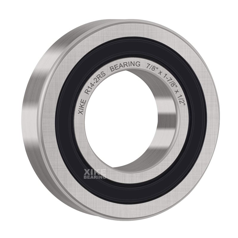 XiKe 4 Pcs R14-2RS Double Rubber Seal Bearings 7/8"" x 1-7/8"" x 1/2"", Pre-Lubricated and Stable Performance and Cost Effective, Deep Groove Ball Bearings. - Image 5